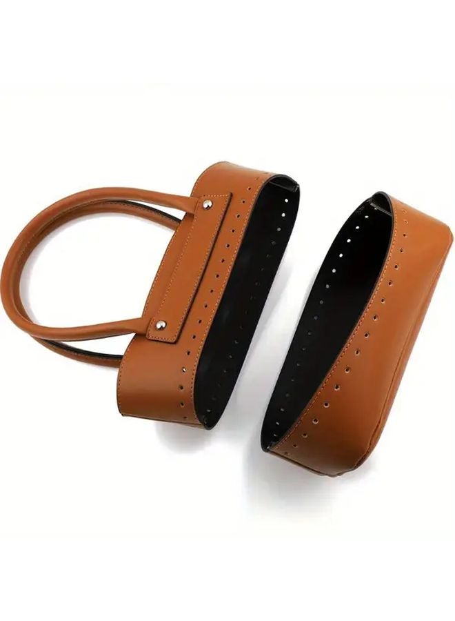 Coffee Color DIY Handwoven Bag Making Kit With Portable Cover And 3D Bag Bottom - Image 3